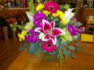 Mixed Vase Arrangement in Bright Spring Colors